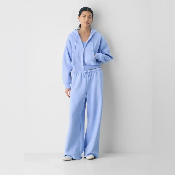 Aritzia | Cozy Sweatfleece Boyfriend Boxy Zip Hoodie in Dayflower Blue | Large - Picture 11 of 13